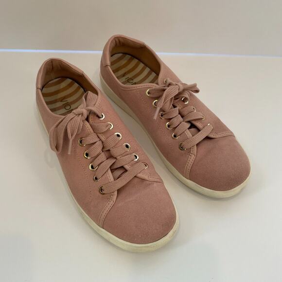 Vionic Shoes - Vionic Brinley Pink Suede Sneakers Shoes Womens 7.5 Water Resistant Casual